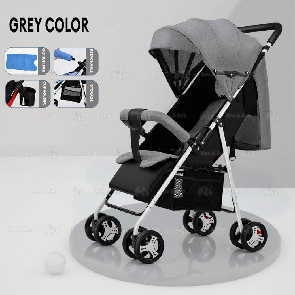 Boo&Bub Multifunction light weight foldable baby stroller for New Born Baby cabin size kereta tolak bayi sorong bayi - Boo & Bub