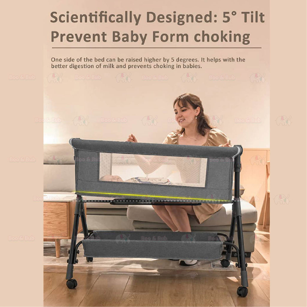 Boo&Bub Newborn Folding Baby Crib Multifunction Portable Baby Cot Adjustable portable baby Bed travel cot katil bayi - Boo & Bub