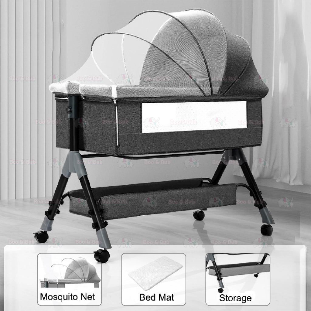 Boo&Bub Newborn Folding Baby Crib Multifunction Portable Baby Cot Adjustable portable baby Bed travel cot katil bayi - Boo & Bub