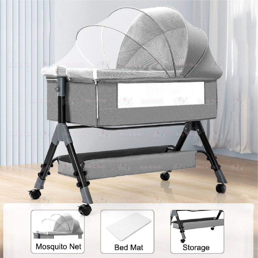 Boo&Bub Newborn Folding Baby Crib Multifunction Portable Baby Cot Adjustable portable baby Bed travel cot katil bayi - Boo & Bub