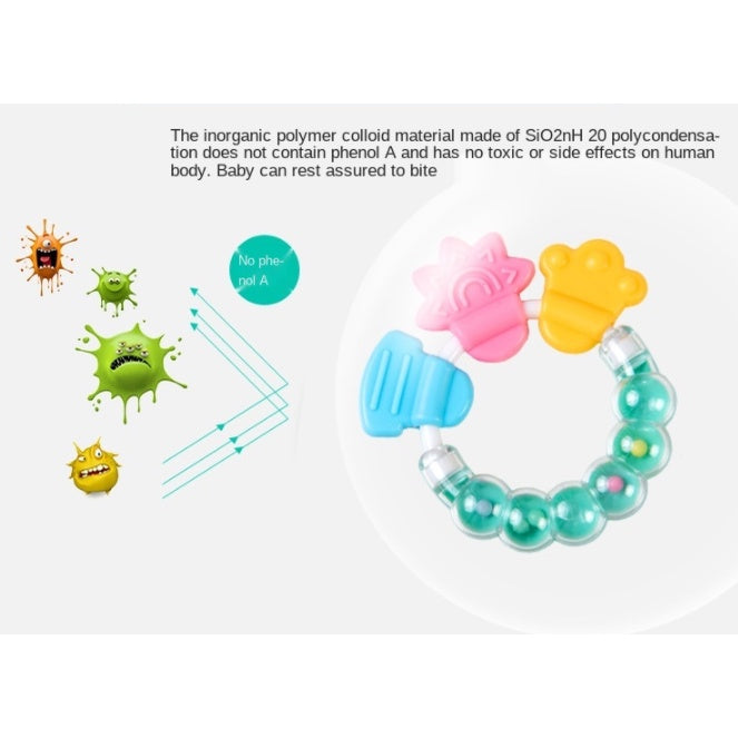 Boo&Bub Baby Teether Ring |Toddle Safe BPA Free Banana Teething Ring Silicone Chew Dental Care Toothbrush Nursing Gift - Boo & Bub