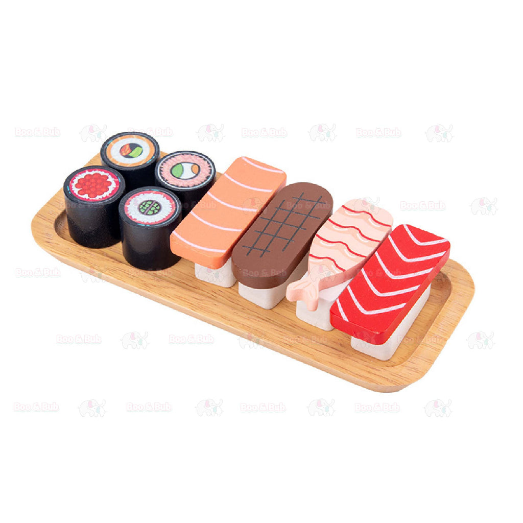 Boo&Bub Wooden Food Cooking Simulation | Tableware Children Kitchen Pretend Play Toy Fruit Vegetable Pizza Cutting - Boo & Bub