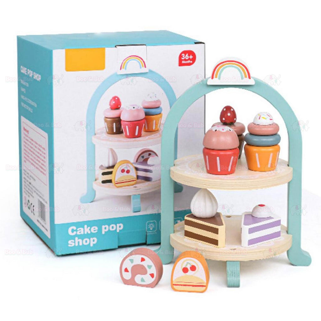 Boo&Bub Wooden Food Cooking Simulation | Tableware Children Kitchen Pretend Play Toy Fruit Vegetable Pizza Cutting - Boo & Bub