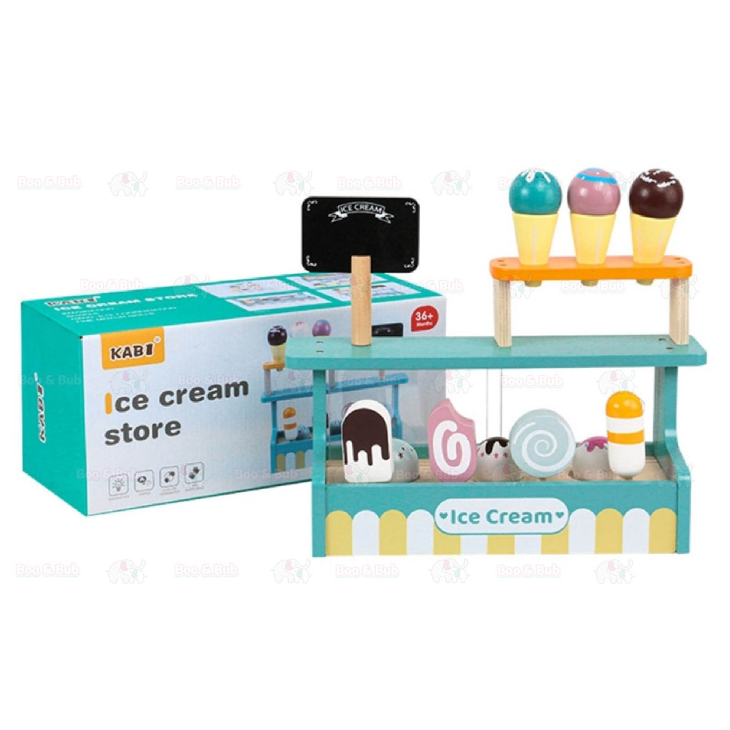 Boo&Bub Wooden dessert tea set | Pretend food cupcake set for preschool kids | Kids development toy birthday gift - Boo & Bub