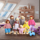 Boo&Bub Kids Pretend Play Toys Pink Wooden Dollhouse Wooden Dolls House Toys for Girls Princess Furniture set - Boo & Bub