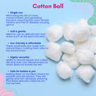 Boo&Bub 100pcs Cotton Ball High Quality 100% Pure | Kapas Bulat | Cleaning Cotton Balls | Disposable Cotton Balls - Boo & Bub