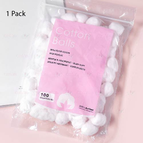 Boo&Bub 100pcs Cotton Ball High Quality 100% Pure | Kapas Bulat | Cleaning Cotton Balls | Disposable Cotton Balls - Boo & Bub