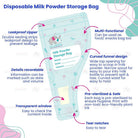 Boo&Bub Disposable Milk Powder Storage Bag | Baby Formula Milk Storage Bag | Plastik Simpanan Susu Tepung - Boo & Bub