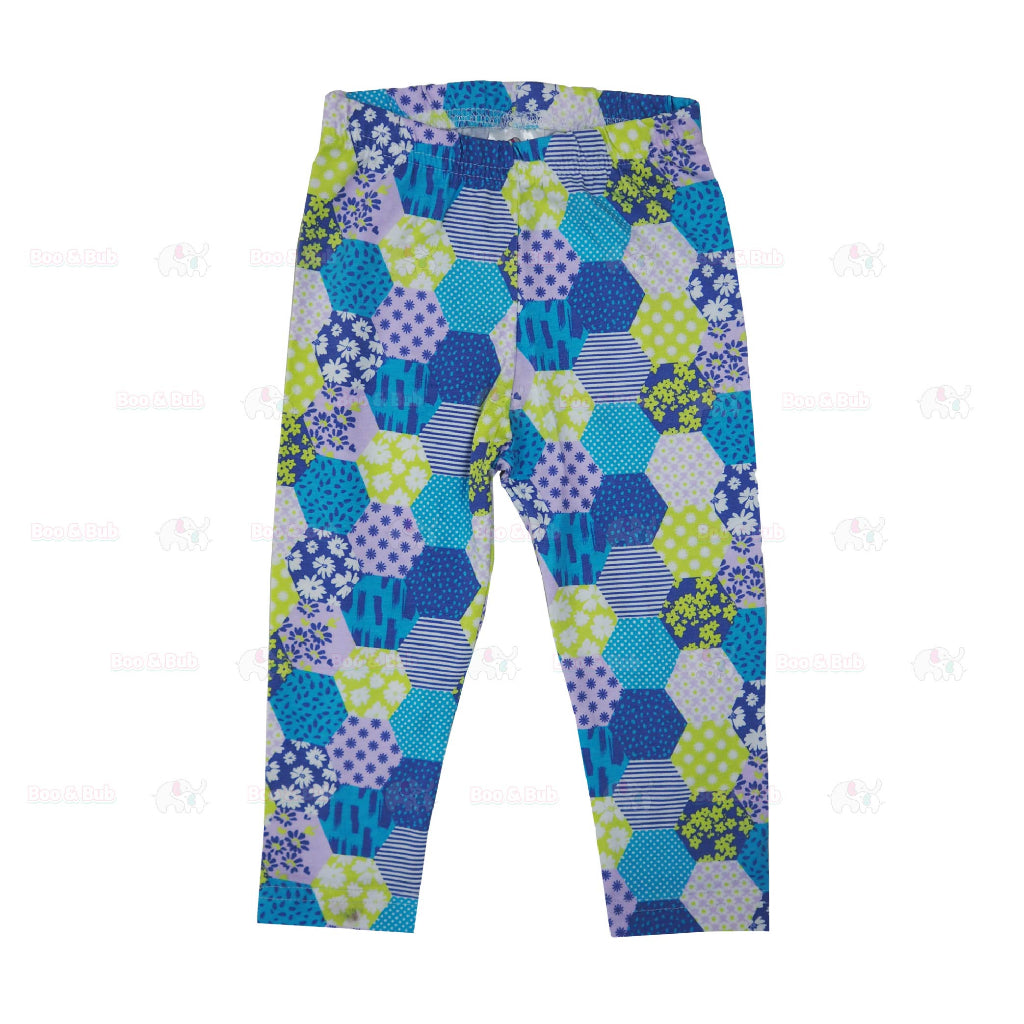 Boo&Bub Assorted Girl Cotton Spandex Legging pants (6M-10Y) | Leggings Budak perempuan | girl long pant leggings - Boo & Bub