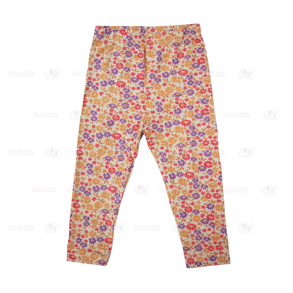 Boo&Bub Assorted Girl Cotton Spandex Legging pants (6M-10Y) | Leggings Budak perempuan | girl long pant leggings - Boo & Bub
