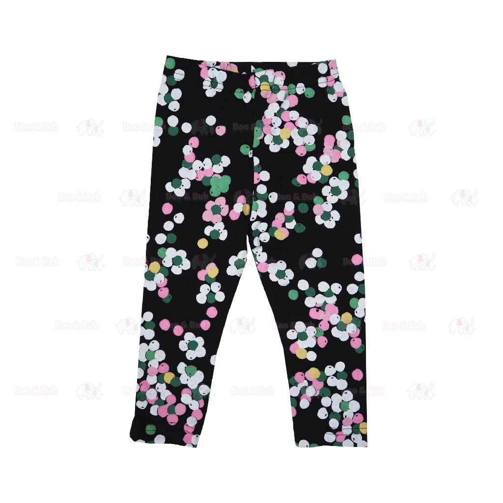 Boo&Bub Assorted Girl Cotton Spandex Legging pants (6M-10Y) | Leggings Budak perempuan | girl long pant leggings - Boo & Bub