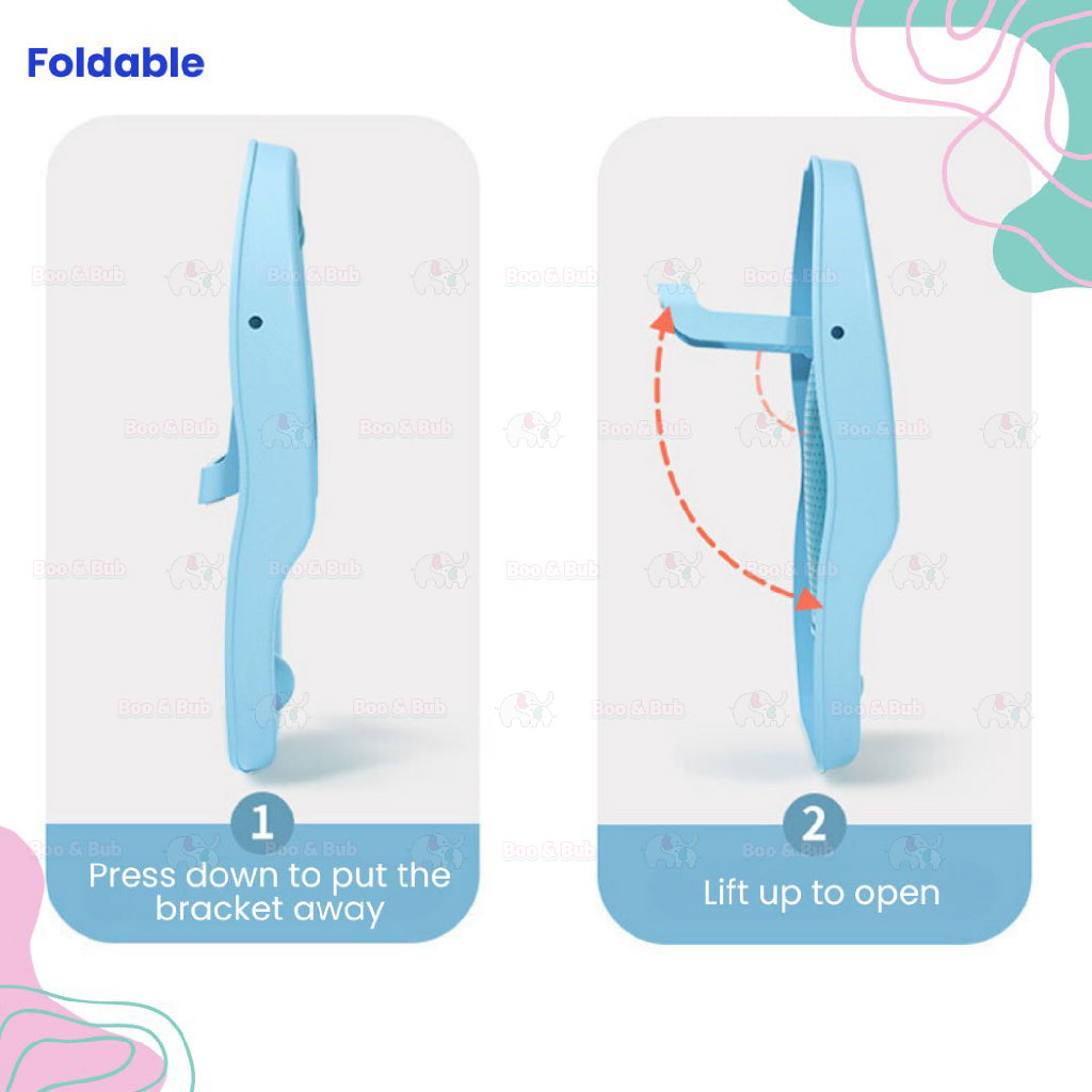 Boo&Bub Baby Mini Bath folding Tub | Bed baby sponge spine | Bath bed non-slip mat infant toiletries - Boo & Bub