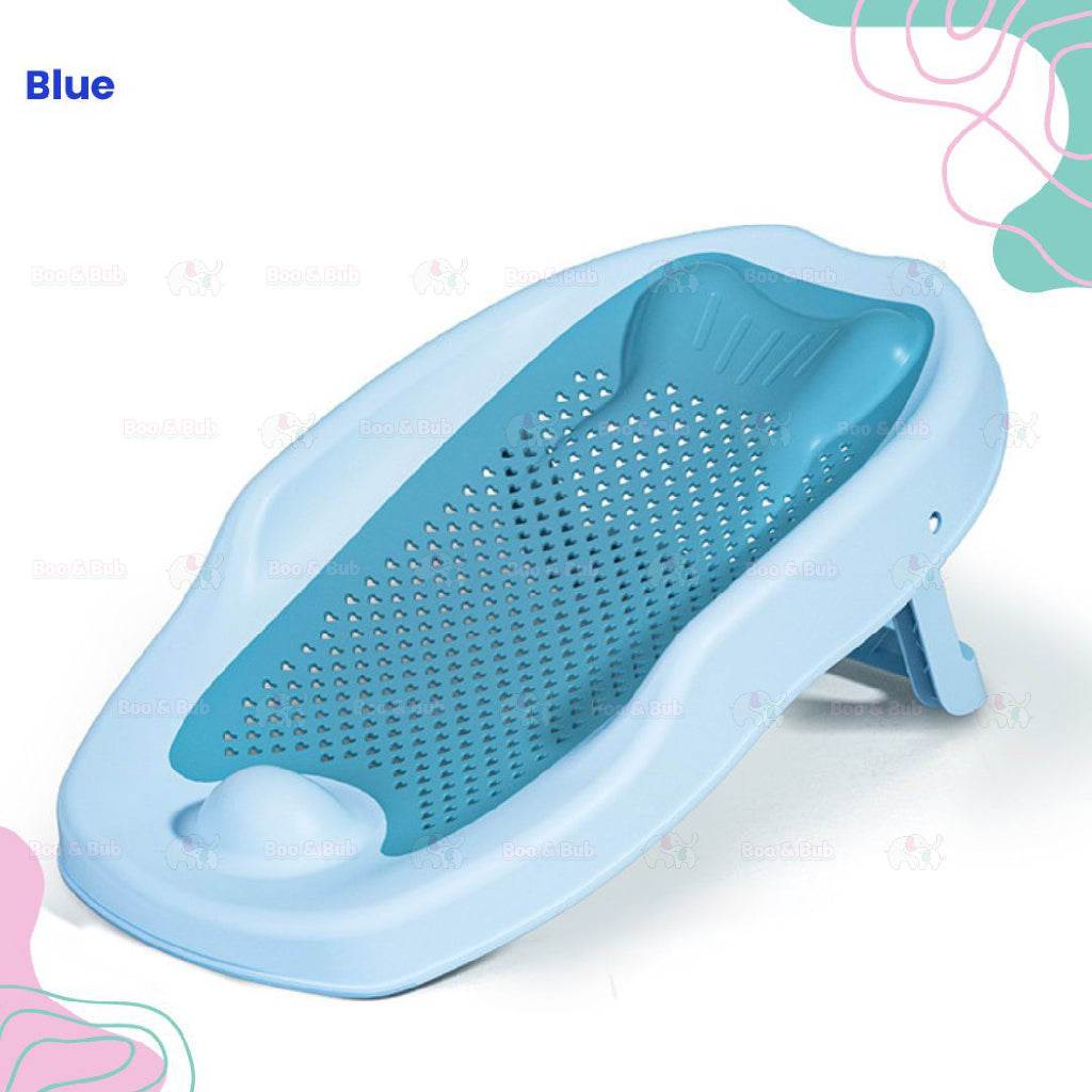 Boo&Bub Baby Mini Bath folding Tub | Bed baby sponge spine | Bath bed non-slip mat infant toiletries - Boo & Bub