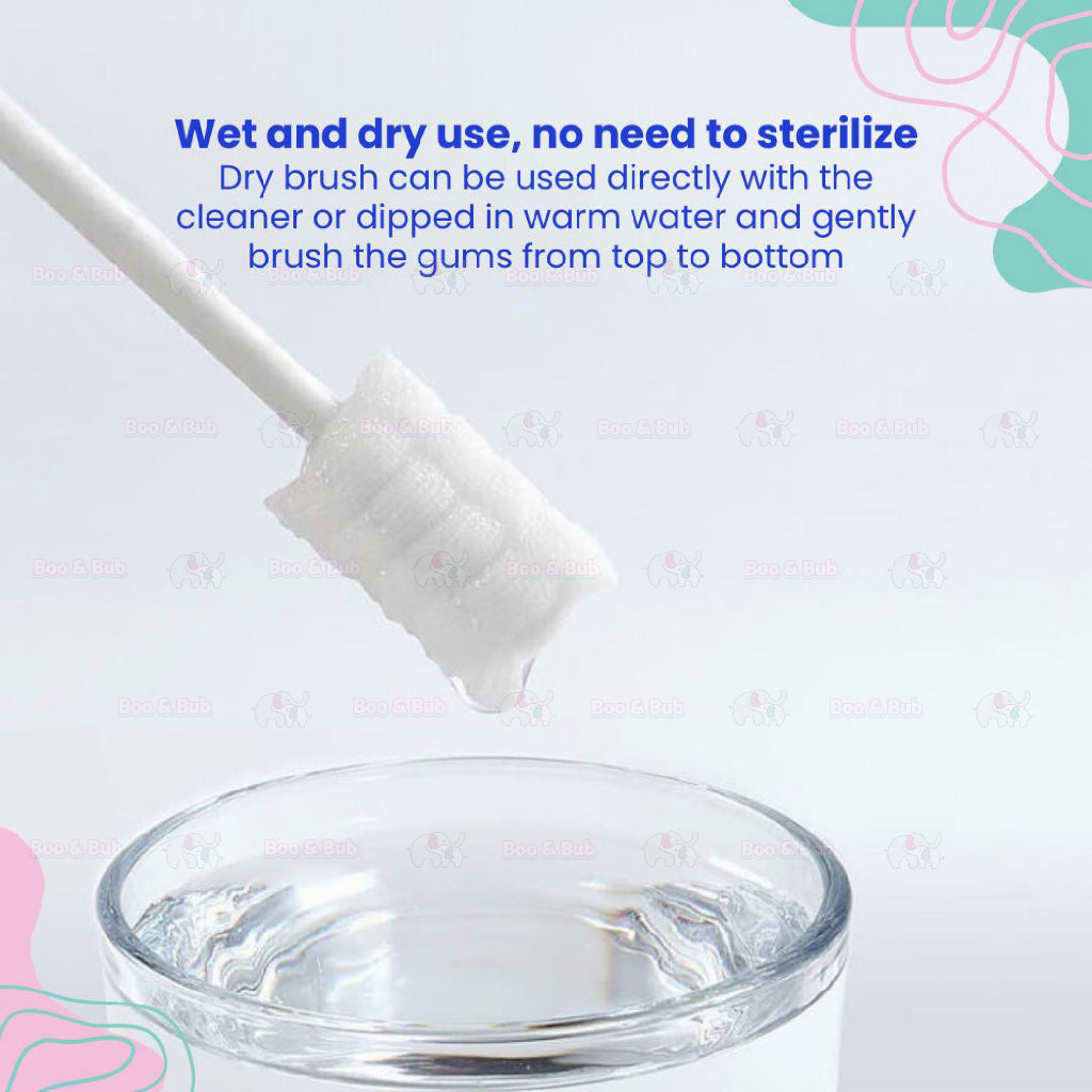Boo&Bub Baby Oral Cleaner | Disposable Soft Toothbrush Toddler Tongue Washing Gauze Tongue Cleaning Pembersih Mulut - Boo & Bub