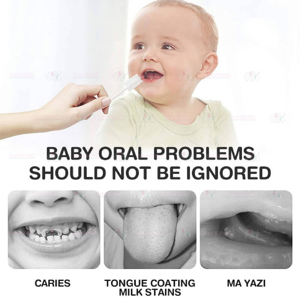 Boo&Bub Baby Oral Cleaner | Disposable Soft Toothbrush Toddler Tongue Washing Gauze Tongue Cleaning Pembersih Mulut - Boo & Bub