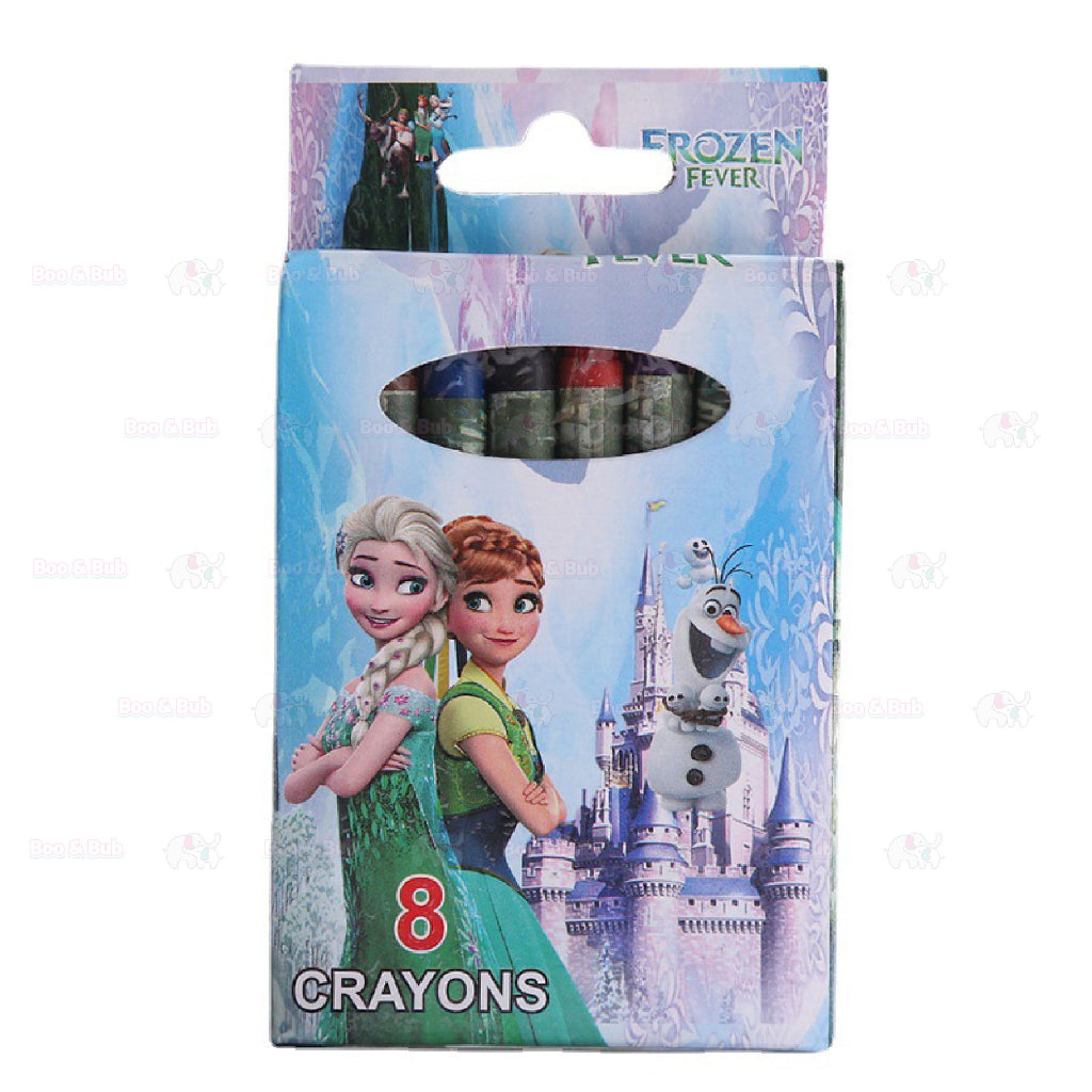 Boo&Bub 8/12pcs Kids Cartoon Colour Crayon set Birthday Door Gift Goodies Bag Coloring Crayon Color Pencils Warna Krayon - Boo & Bub