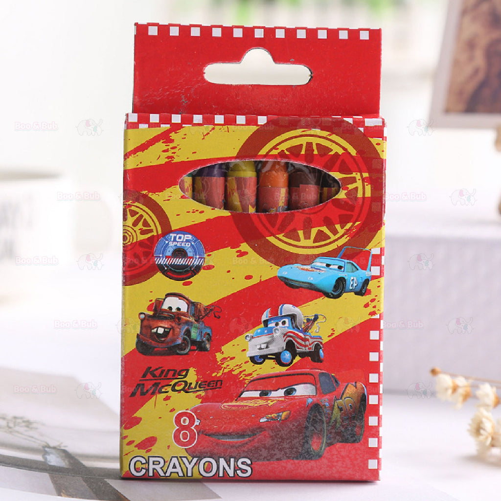 Boo&Bub 8/12pcs Kids Cartoon Colour Crayon set Birthday Door Gift Goodies Bag Coloring Crayon Color Pencils Warna Krayon - Boo & Bub