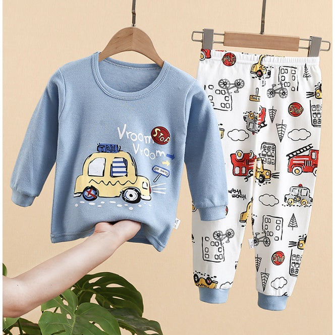🇲🇾HOT🇲🇾Kids Pyjamas Set | Cartoon Cute Children Sleepwear | Cotton Soft Baby Nightwear Clothes Pajamas | Baju Tidur Buda - Boo & Bub