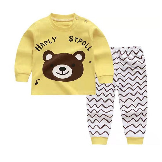 🇲🇾HOT🇲🇾Kids Pyjamas Set | Cartoon Cute Children Sleepwear | Cotton Soft Baby Nightwear Clothes Pajamas | Baju Tidur Buda - Boo & Bub