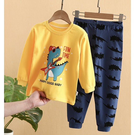 🔥HOT🔥Kids Pyjamas Set | Cartoon Cute Children Sleepwear | Cotton Soft Baby Nightwear Clothes Pajamas | Baju Tidur Budak - Boo & Bub