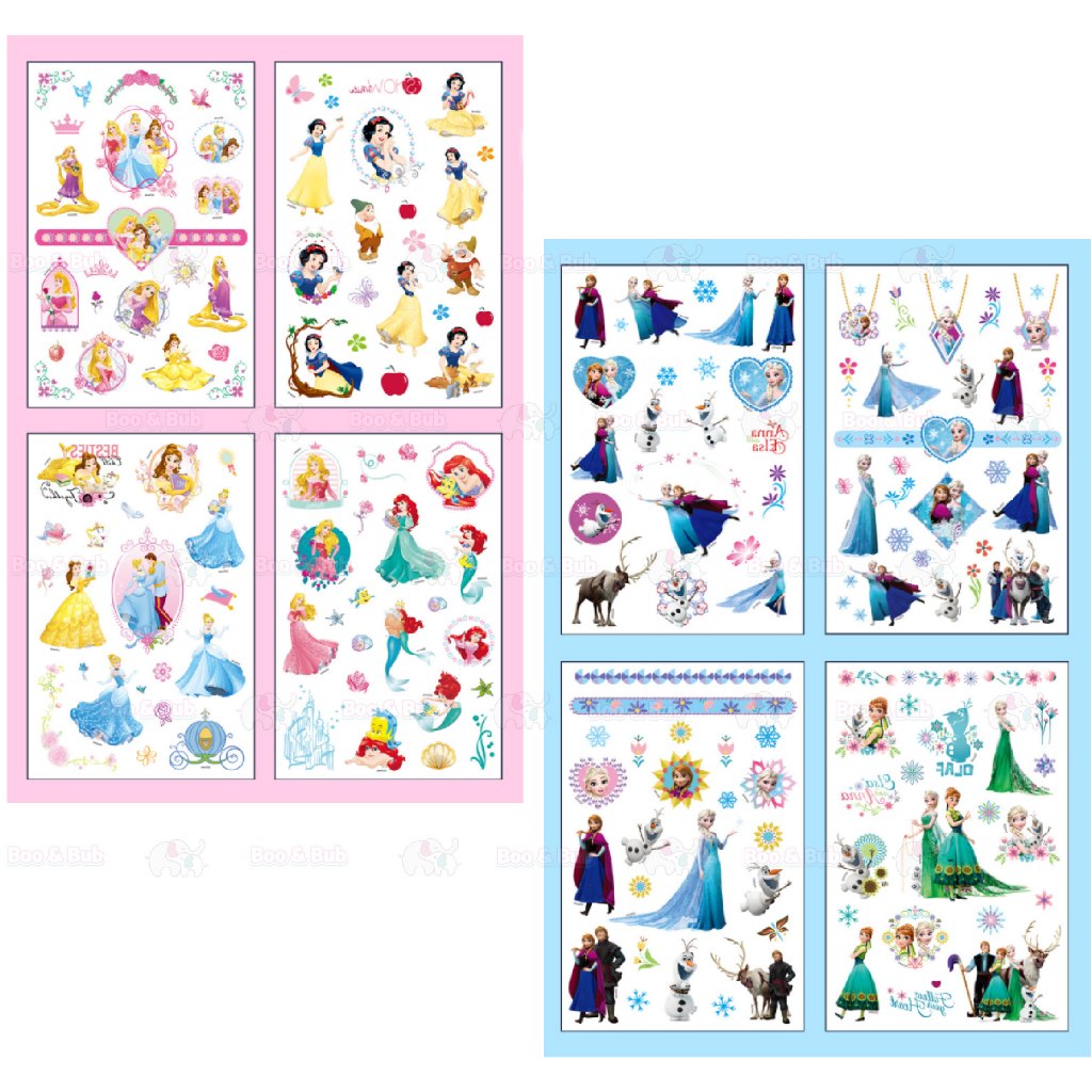 Boo&Bub Disney Kids Tattoo Sticker Kids Temporary Tattoo Waterproof hand sticker cartoon fake tattoo pelekat tatu 儿童纹身贴 - Boo & Bub