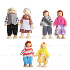 Boo&Bub Kids Pretend Play Toys Pink Wooden Dollhouse Wooden Dolls House Toys for Girls Princess Furniture set - Boo & Bub