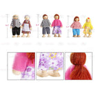 Boo&Bub Kids Pretend Play Toys Pink Wooden Dollhouse Wooden Dolls House Toys for Girls Princess Furniture set - Boo & Bub