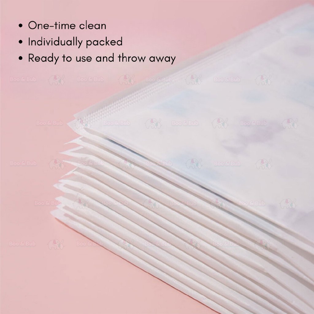 Boo&Bub Baby Disposable Bib Baby Waterproof baby bib Travel Bib disposable baby bib individual packed Lapik Makan 一次性围兜 - Boo & Bub