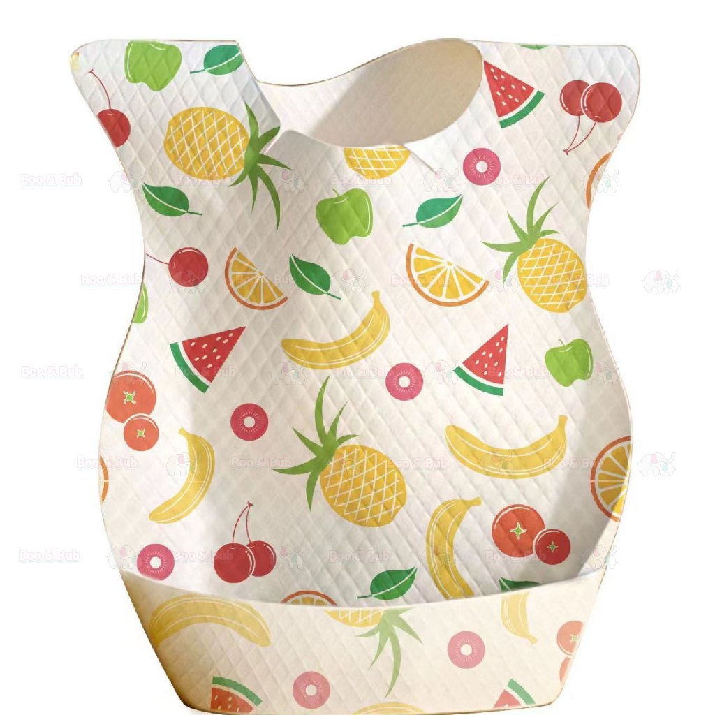 Boo&Bub Baby Disposable Bib Baby Waterproof baby bib Travel Bib disposable baby bib individual packed Lapik Makan 一次性围兜 - Boo & Bub