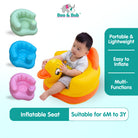 Boo&Bub Baby Inflatable Chair Kerusi Baby Bath Seat Training Chair Portable Baby Chair Inflatable Sofa Baby Dining Chair - Boo & Bub