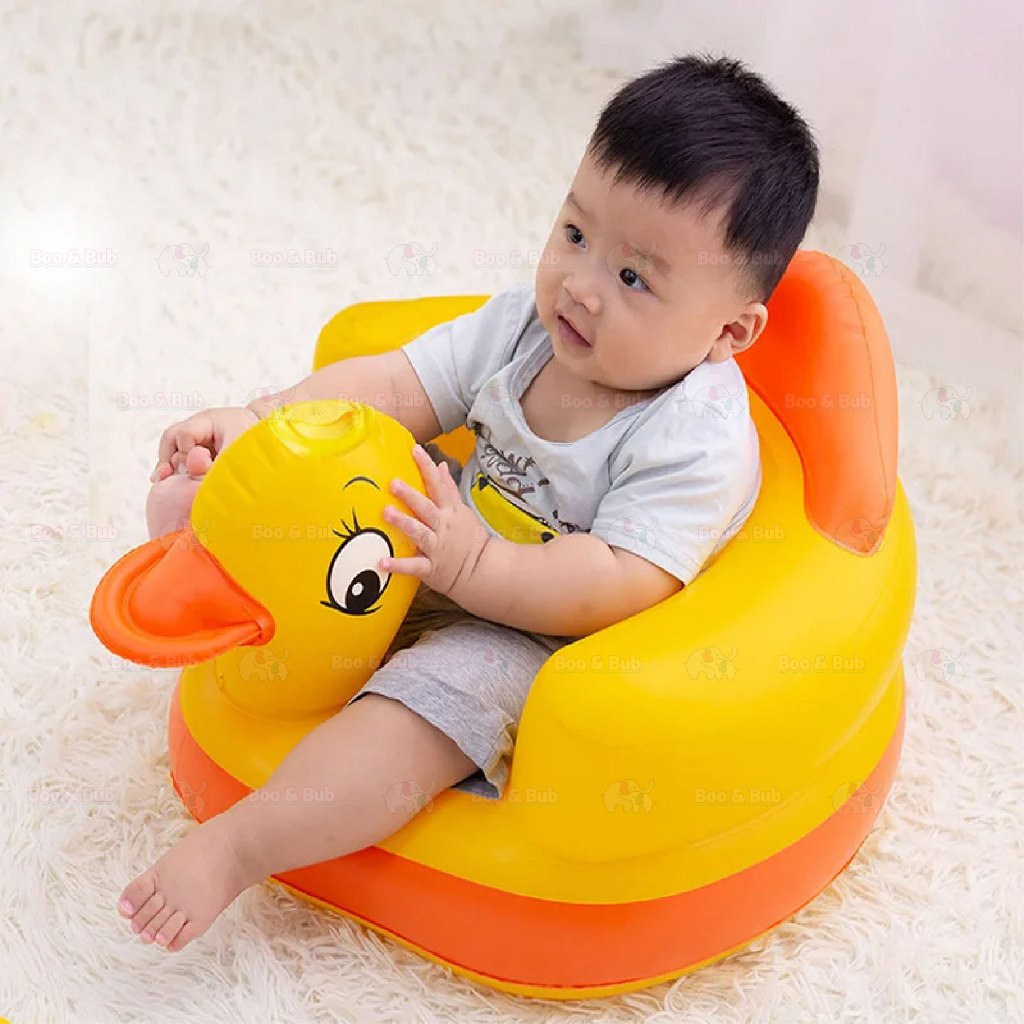 Boo&Bub Baby Inflatable Chair Kerusi Baby Bath Seat Training Chair Portable Baby Chair Inflatable Sofa Baby Dining Chair - Boo & Bub