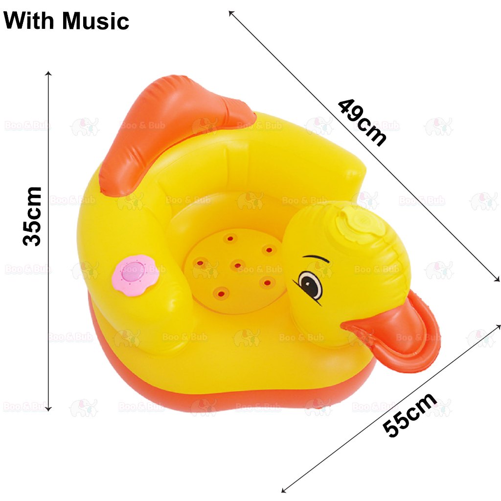 Boo&Bub Baby Inflatable Chair Kerusi Baby Bath Seat Training Chair Portable Baby Chair Inflatable Sofa Baby Dining Chair - Boo & Bub
