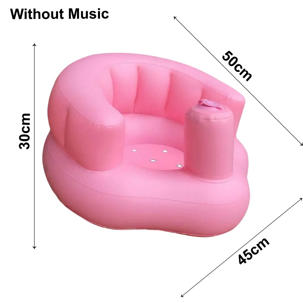 Boo&Bub Baby Inflatable Chair Kerusi Baby Bath Seat Training Chair Portable Baby Chair Inflatable Sofa Baby Dining Chair - Boo & Bub