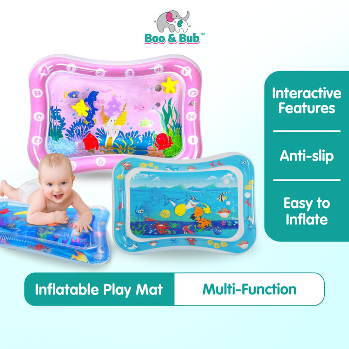 Boo&Bub Baby Water Mat Toddler Inflatable Crawling Cushion Summer Infant Water Play Mat for Children Early Education - Boo & Bub
