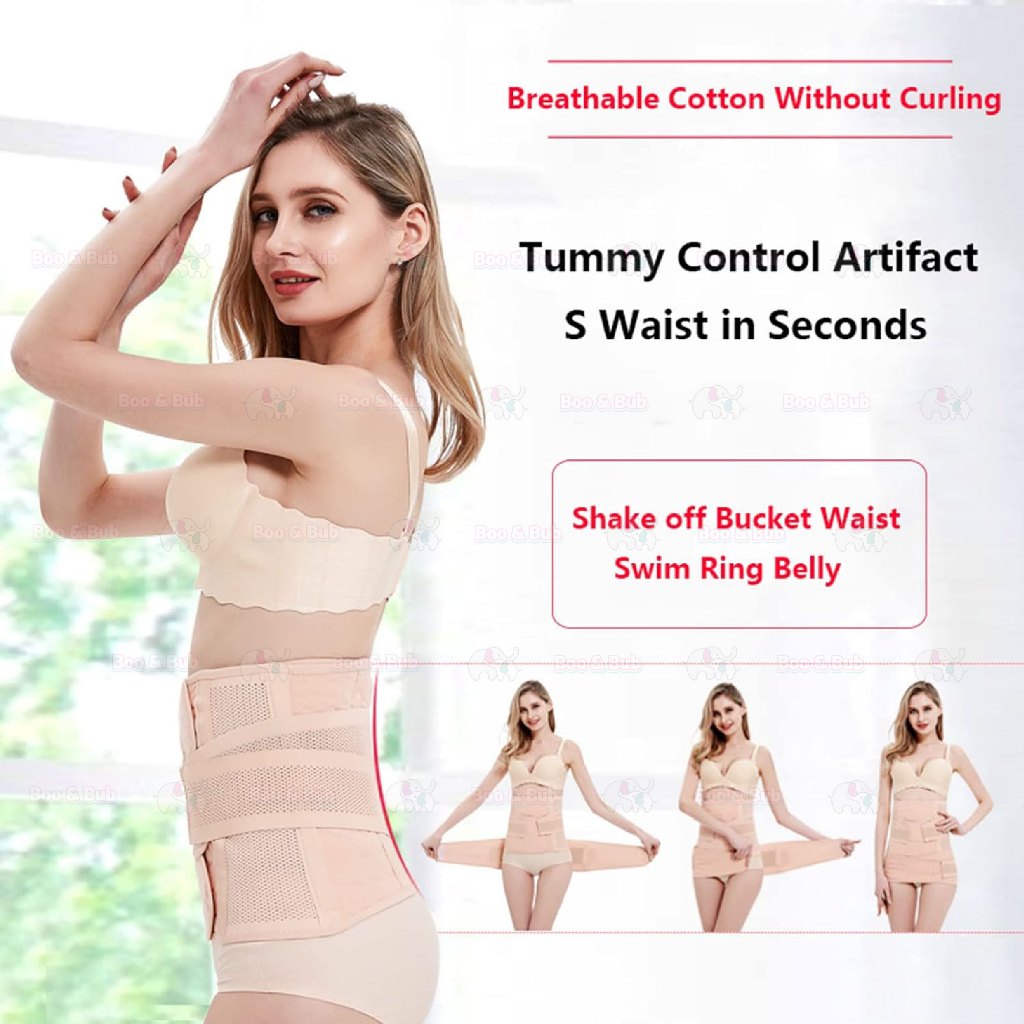 Boo&Bub Mommy Tummy Belt Abdominal Binder Postpartum Belt Bengkung Belly Binding Maternity Bersalin PostPartum Shape - Boo & Bub