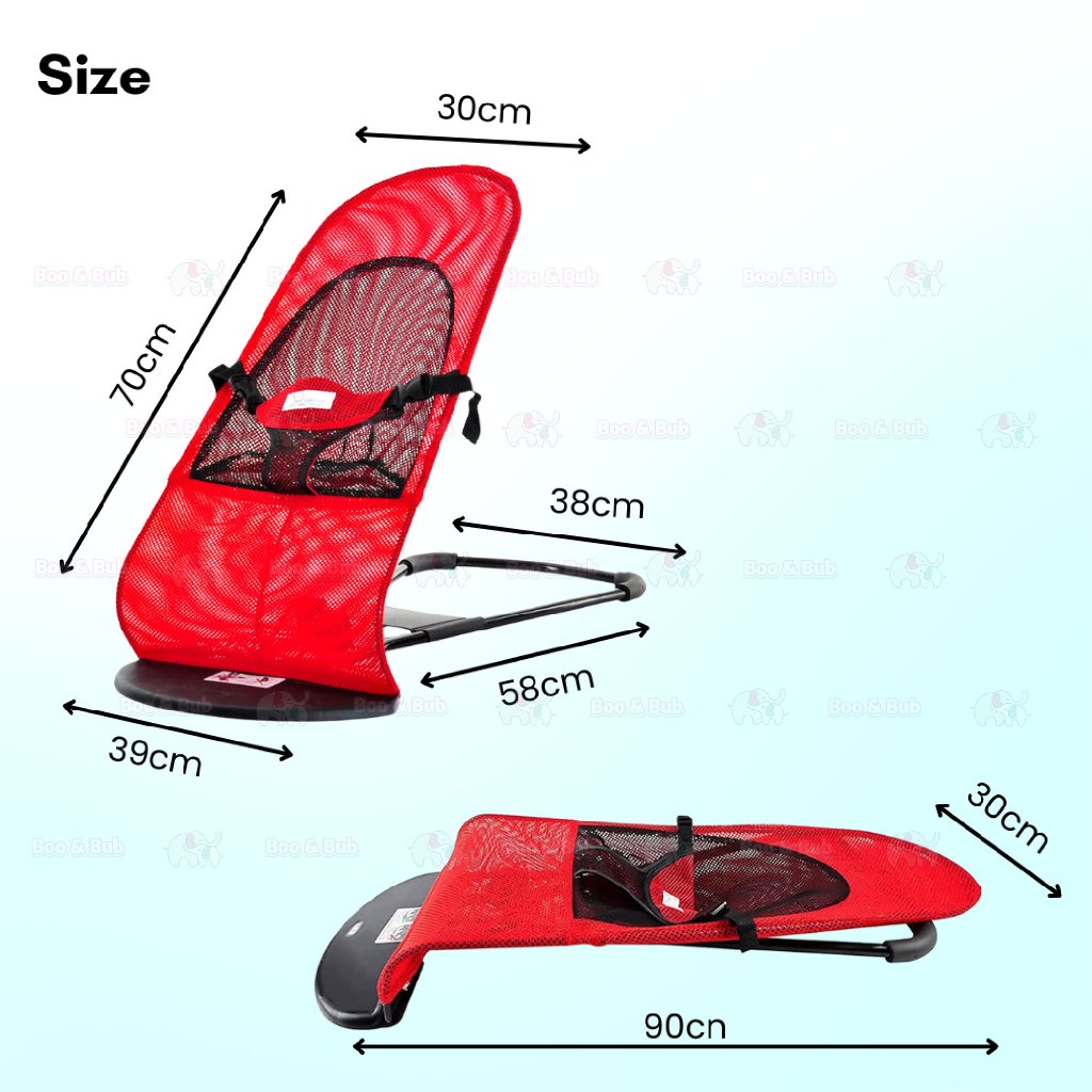 Boo&Bub Foldable Baby Balance Chair Rocker Bouncer Chair Buai Lantai - Boo & Bub