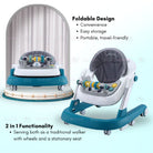 Boo&Bub 3in1 Baby Walker infant Learning Walking Car With Music Foldable Toddler Four Wheels Trolley Walk Assistance - Boo & Bub