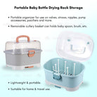 Boo&Bub Drying Rack Storage with Cover Large Portable Nursing Bottle Storage Box Organizer Bottle Rack Holder for Baby - Boo & Bub