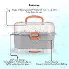 Boo&Bub Drying Rack Storage with Cover Large Portable Nursing Bottle Storage Box Organizer Bottle Rack Holder for Baby - Boo & Bub