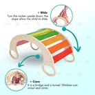 Boo&Bub Rainbow Arch Rocker Waldorf Wooden Rocking Play Balance Board Montessori Kid Climbing Papan Imbangan - Boo & Bub