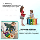 Boo&Bub Rainbow Arch Rocker Waldorf Wooden Rocking Play Balance Board Montessori Kid Climbing Papan Imbangan - Boo & Bub