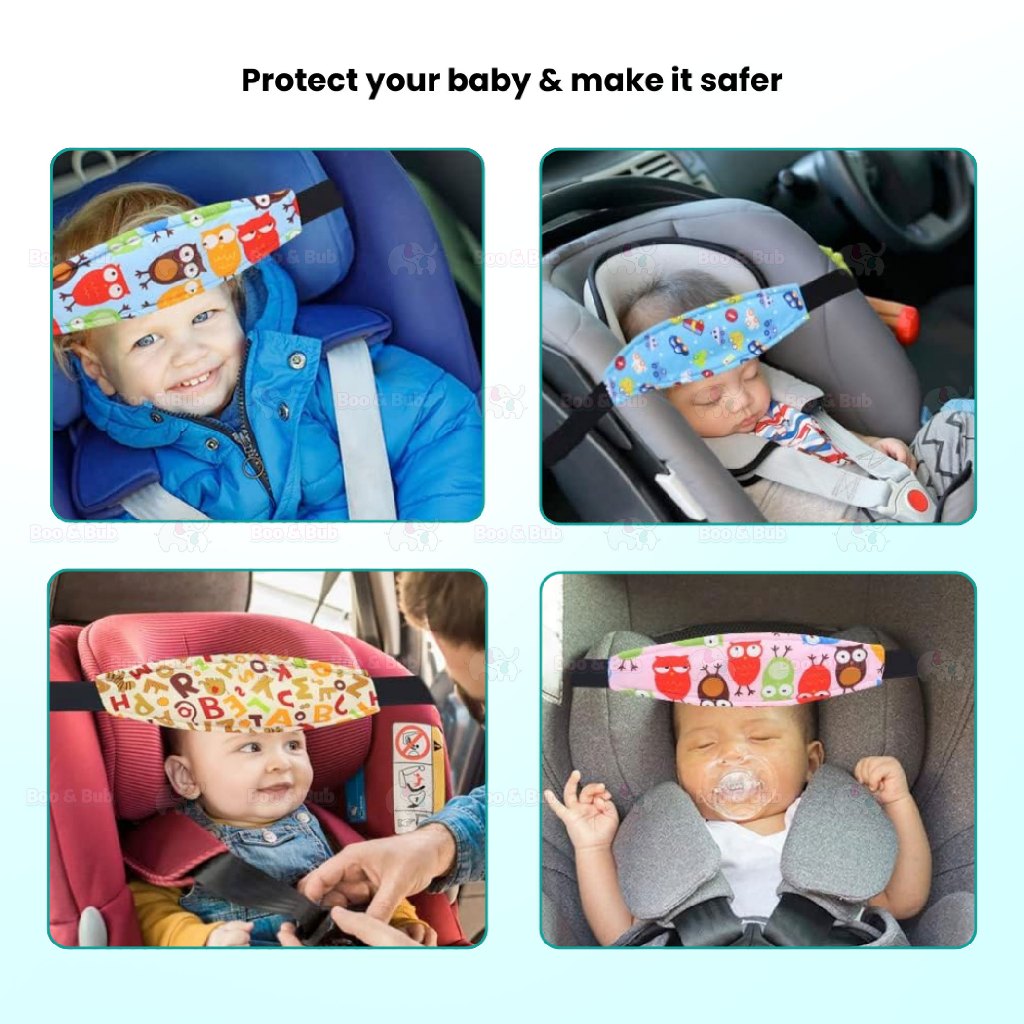 Boo&Bub Child Car Seat Safety Head Support Fixing Band Strap Belt Holder Carseat Belt - Boo & Bub