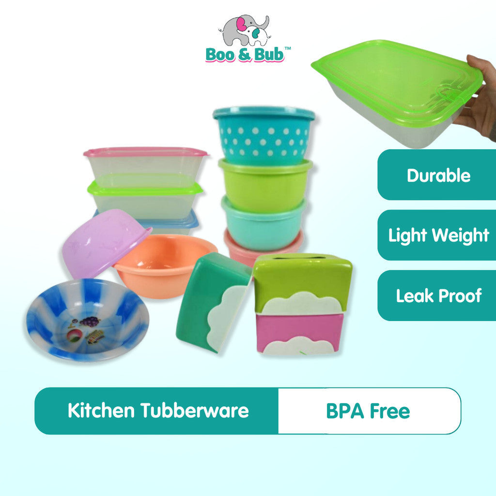 Kitchen Plasticware | Food tupperware in Square Round Shape | Round Basket Basin for wash Vegetables - Boo & Bub