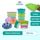 Kitchen Plasticware | Food tupperware in Square Round Shape | Round Basket Basin for wash Vegetables - Boo & Bub