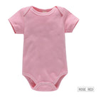 🐘Boo&Bub🐘 Baby Plain Color Rompers | Newborn Infant Boy Girl Clothing Short Sleeve romper Clothes | Baju Bayi - Boo & Bub
