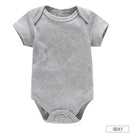 🐘Boo&Bub🐘 Baby Plain Color Rompers | Newborn Infant Boy Girl Clothing Short Sleeve romper Clothes | Baju Bayi - Boo & Bub