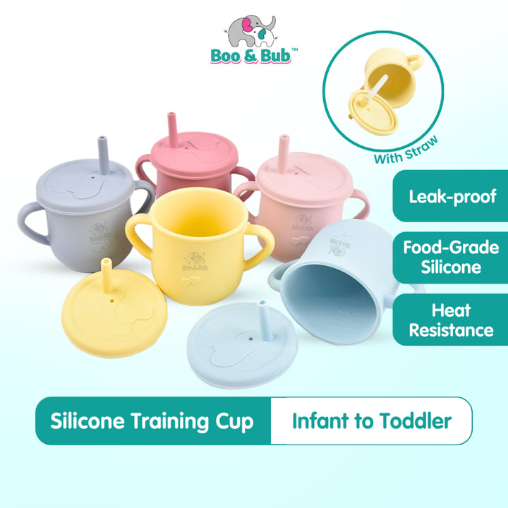 Boo&Bub Baby Silicone Cup BPA Free Microwavable Bowl Food Grade Training feeding Tableware - Boo & Bub