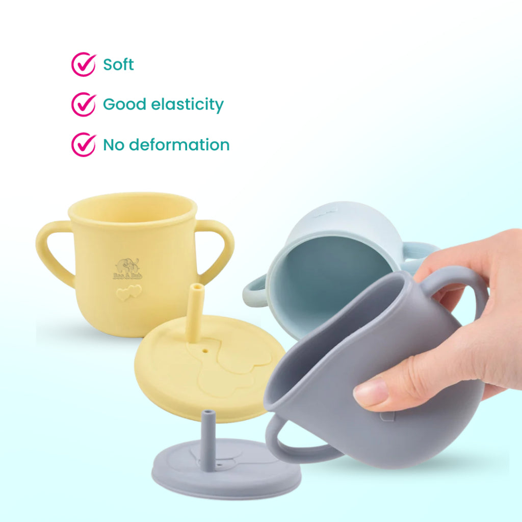 Boo&Bub Baby Silicone Cup BPA Free Microwavable Bowl Food Grade Training feeding Tableware - Boo & Bub