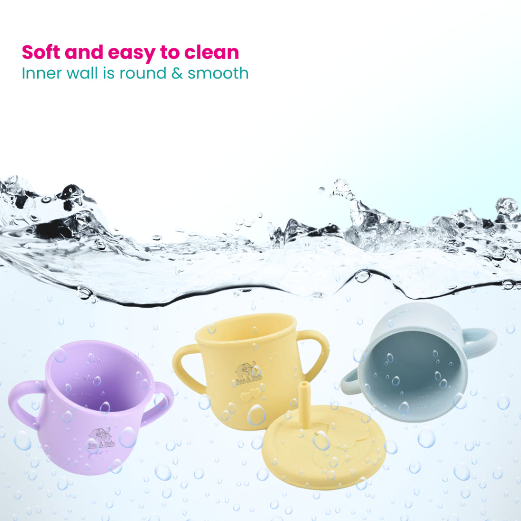 Boo&Bub Baby Silicone Cup BPA Free Microwavable Bowl Food Grade Training feeding Tableware - Boo & Bub