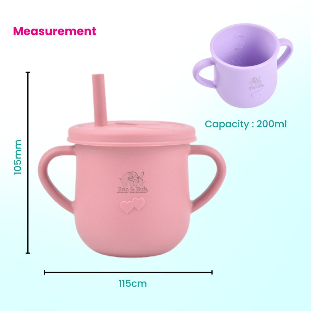 Boo&Bub Baby Silicone Cup BPA Free Microwavable Bowl Food Grade Training feeding Tableware - Boo & Bub